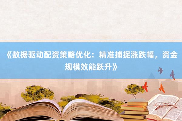 《数据驱动配资策略优化：精准捕捉涨跌幅，资金规模效能跃升》