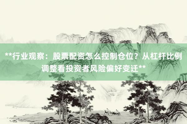 **行业观察：股票配资怎么控制仓位？从杠杆比例调整看投资者风险偏好变迁**